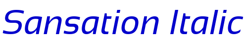 Sansation Italic шрифт
